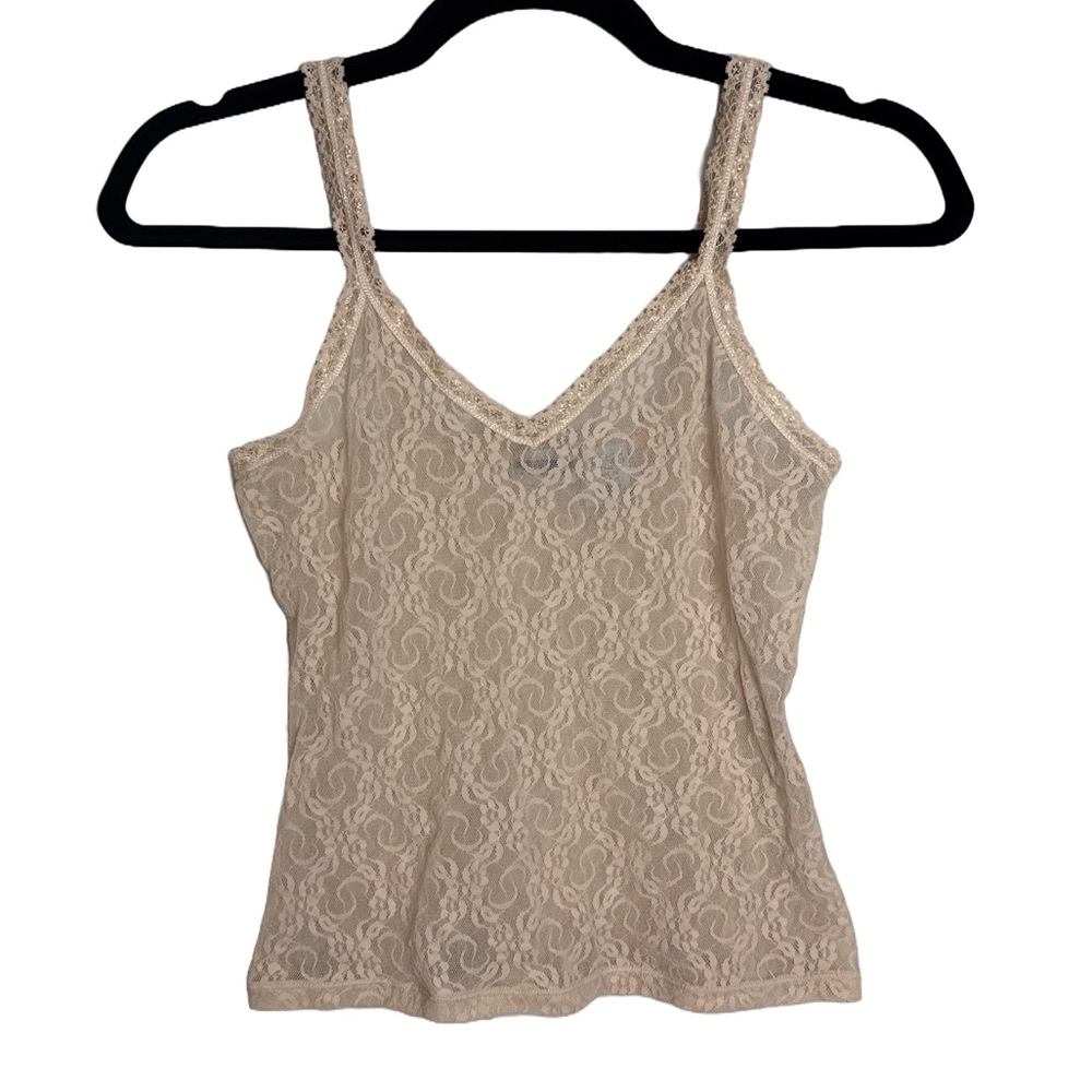 Alfani Intimates Lace Camisole Tank Top | Size S | Stretchy & Sheer